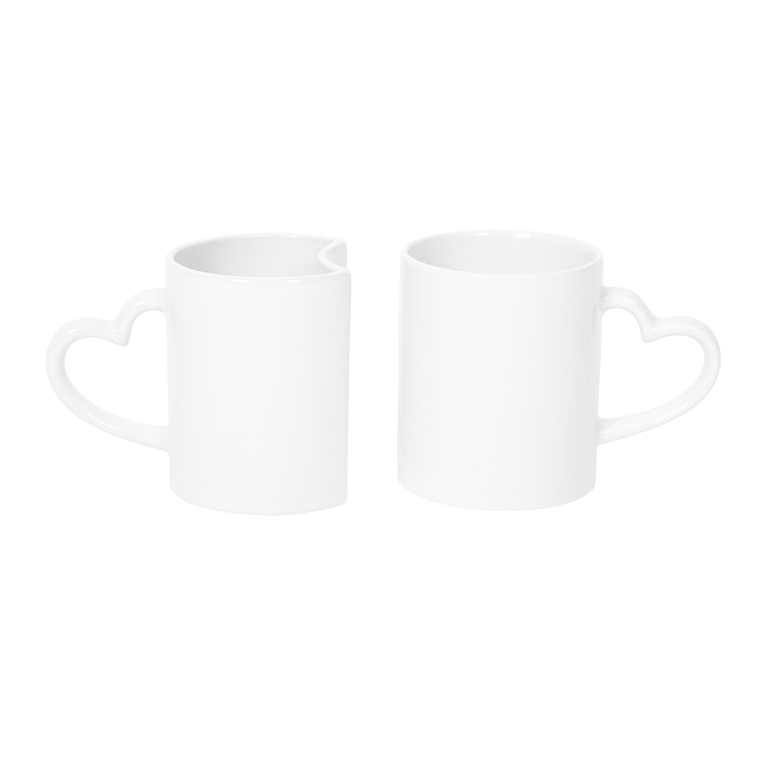 Caneca Branca Conjunto Coração