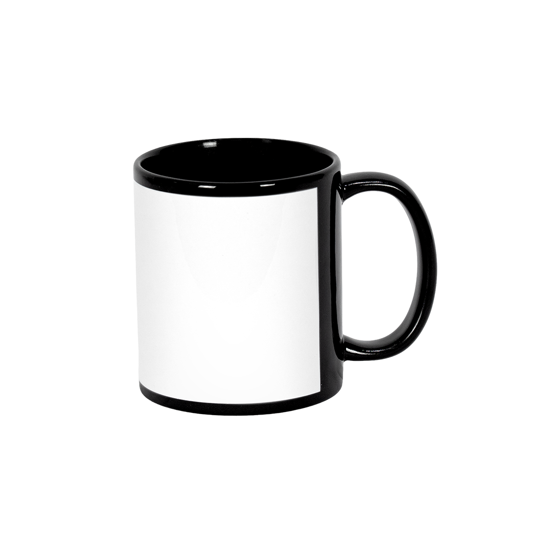 Caneca Interno Preto Tarja Branca  325ml