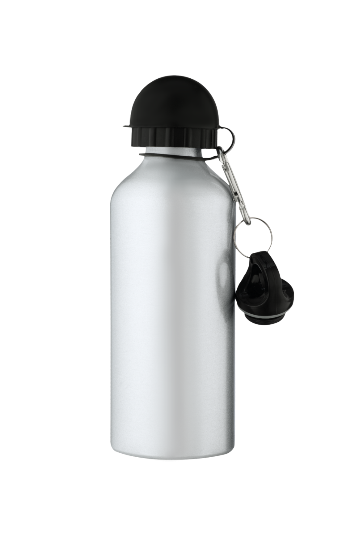 Garrafa de Alumínio Tampa Dupla Prata  600ml