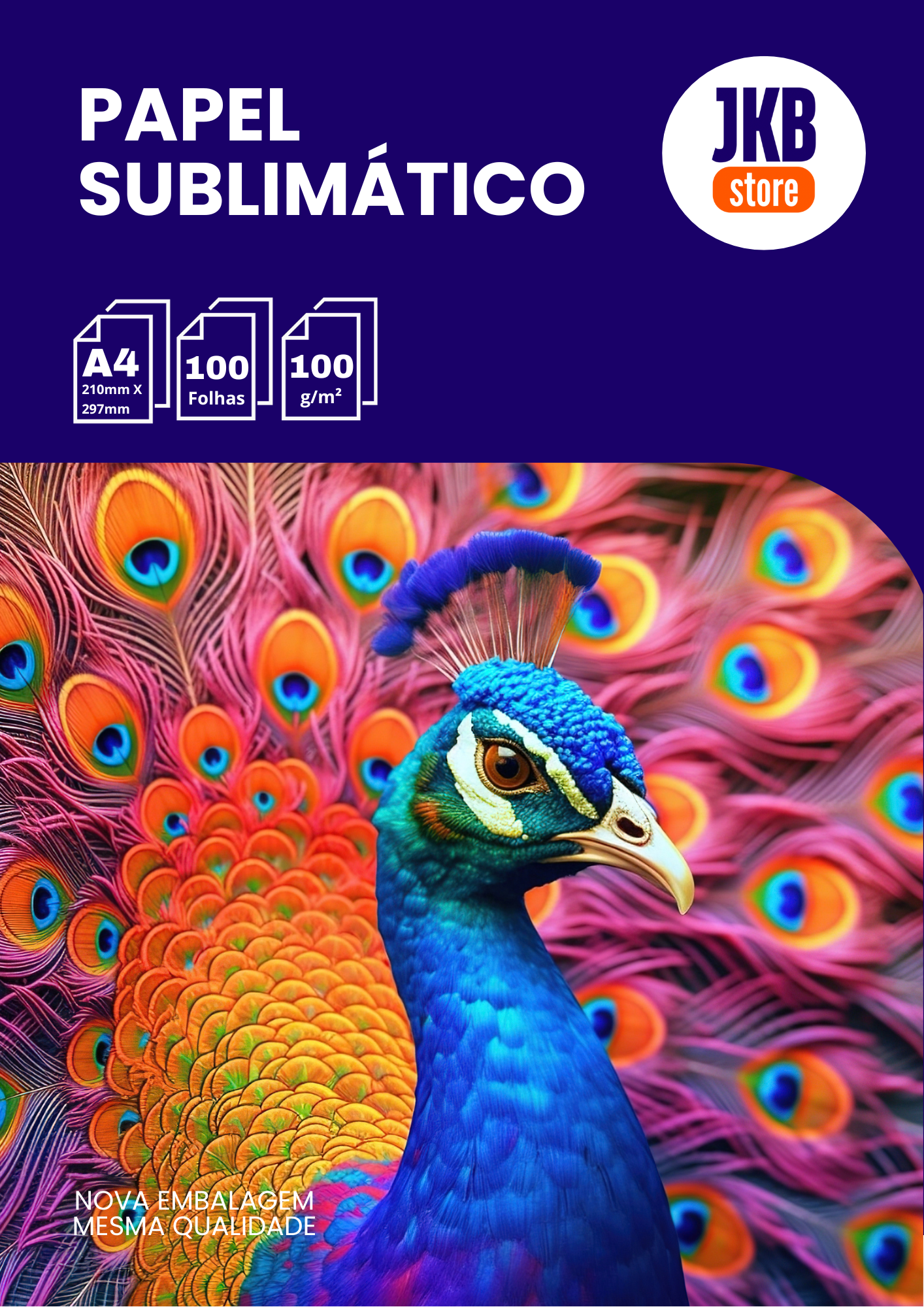 Papel Sublimático A4 - caixa com 30 pacotes (100 folhas por pacote)