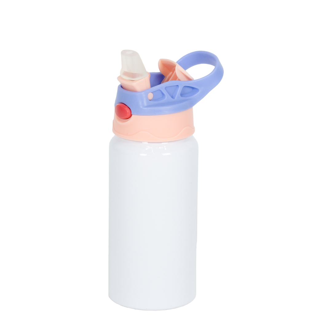 Garrafa Alumínio Kids Rosa Claro e Lilás 500ml