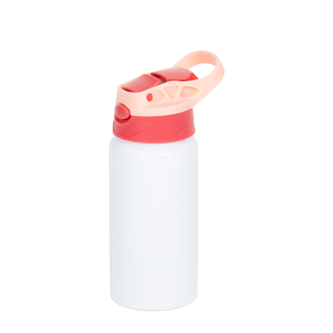 Garrafa Alumínio Kids Rosa Alça Rosa Claro 500ml