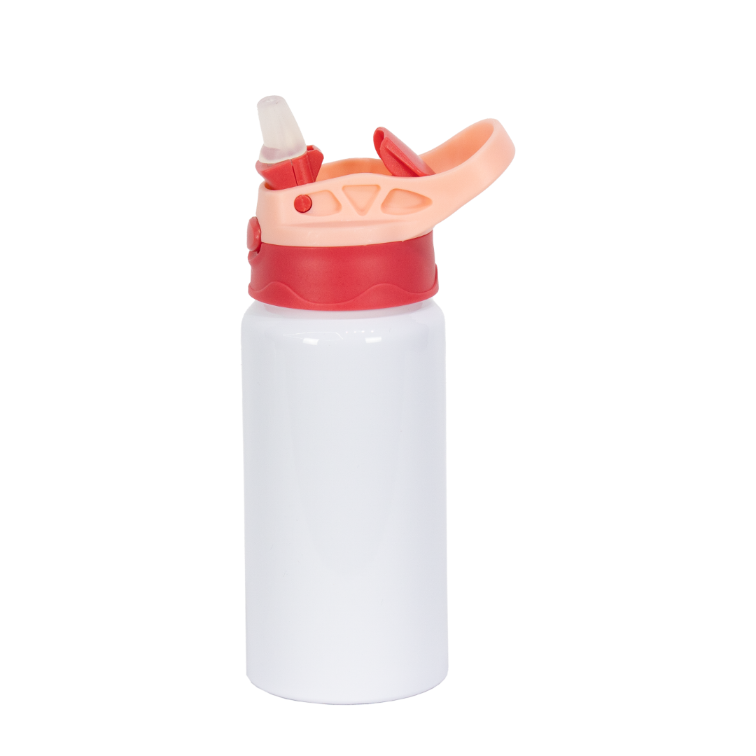Garrafa Alumínio Kids Rosa Alça Rosa Claro 500ml