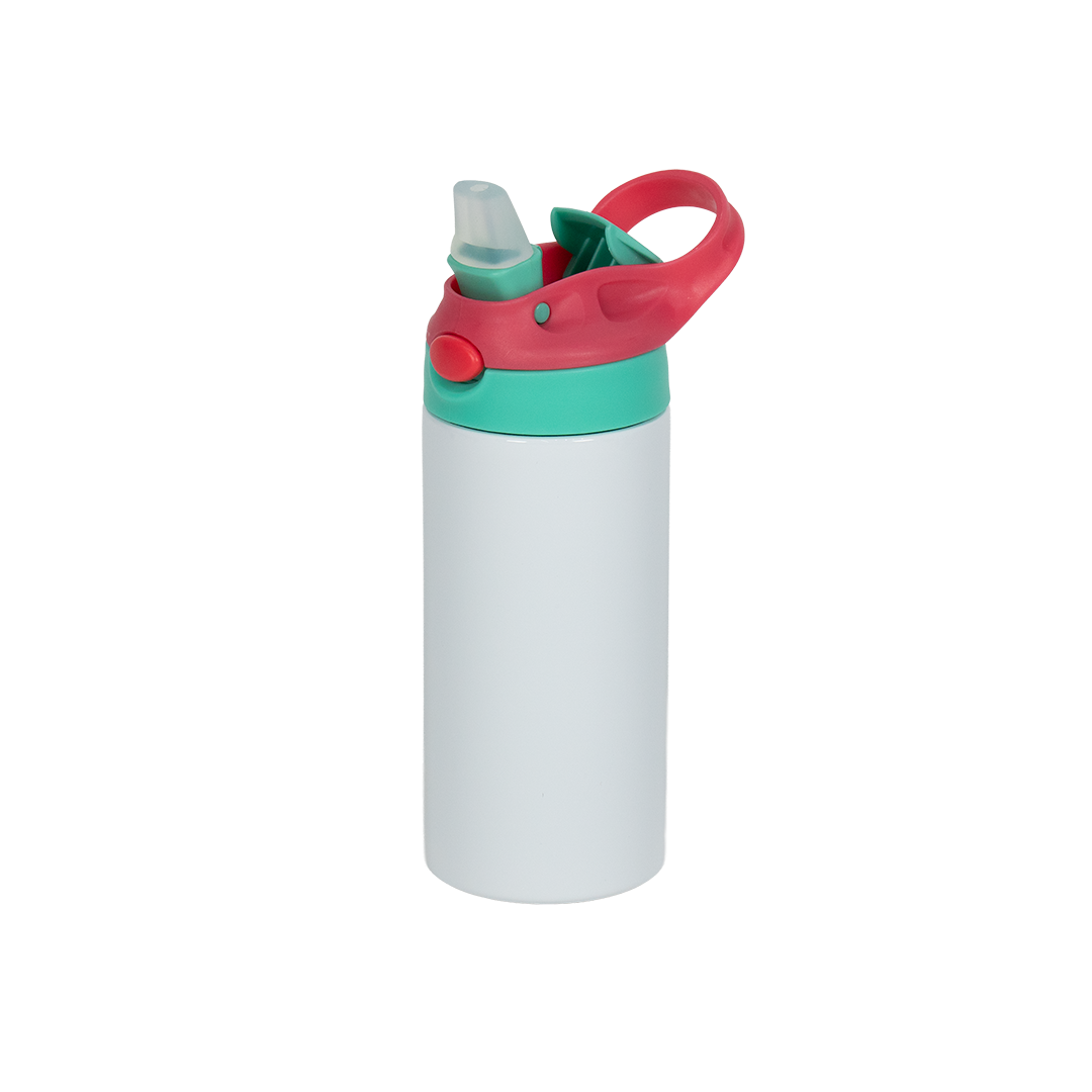 Garrafa Térmica Kids Tampa Rosa Escuro e Verde Menta 350ml - caixa 10 unidades