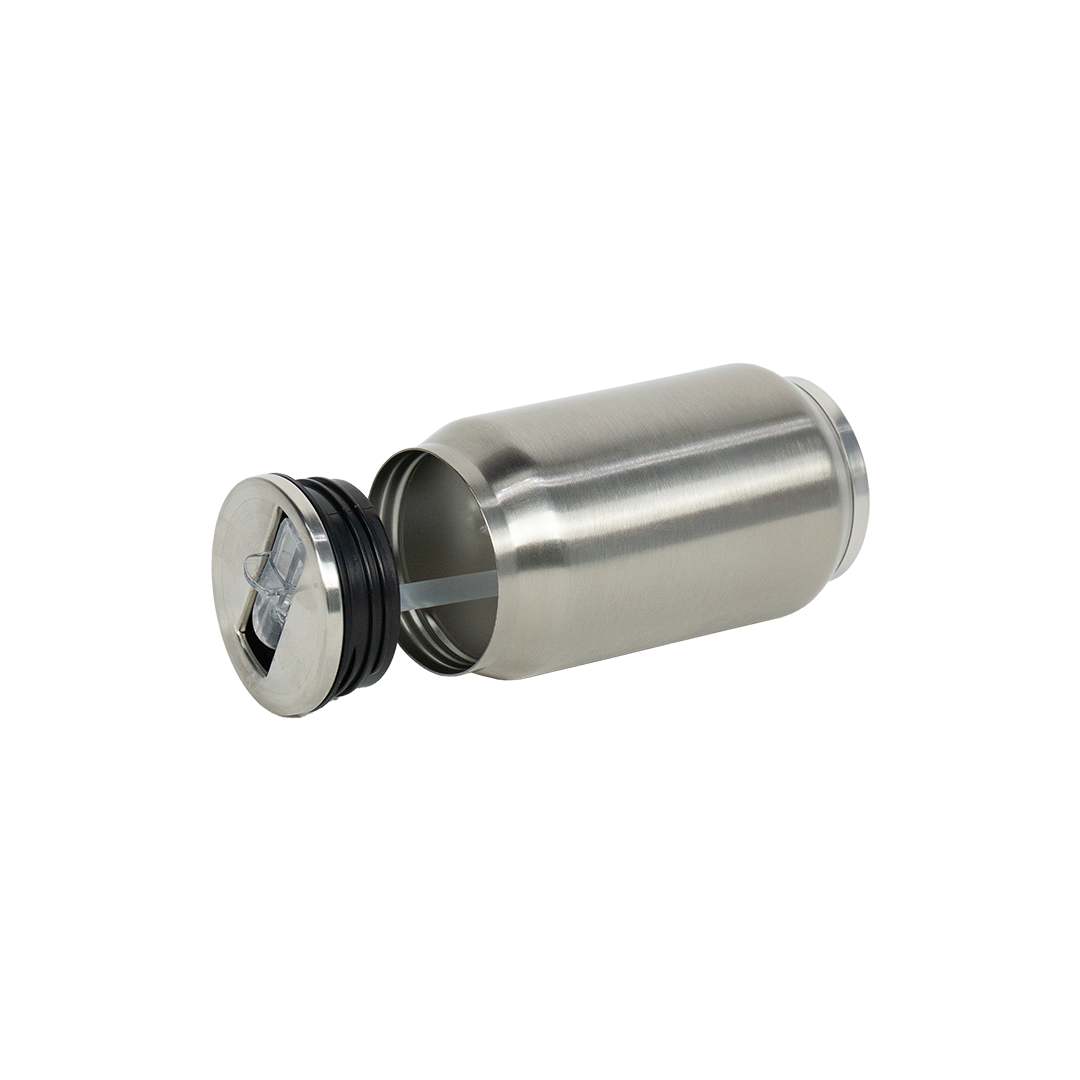 Copo Térmico Aço Inox Estilo Lata Prata 300ml