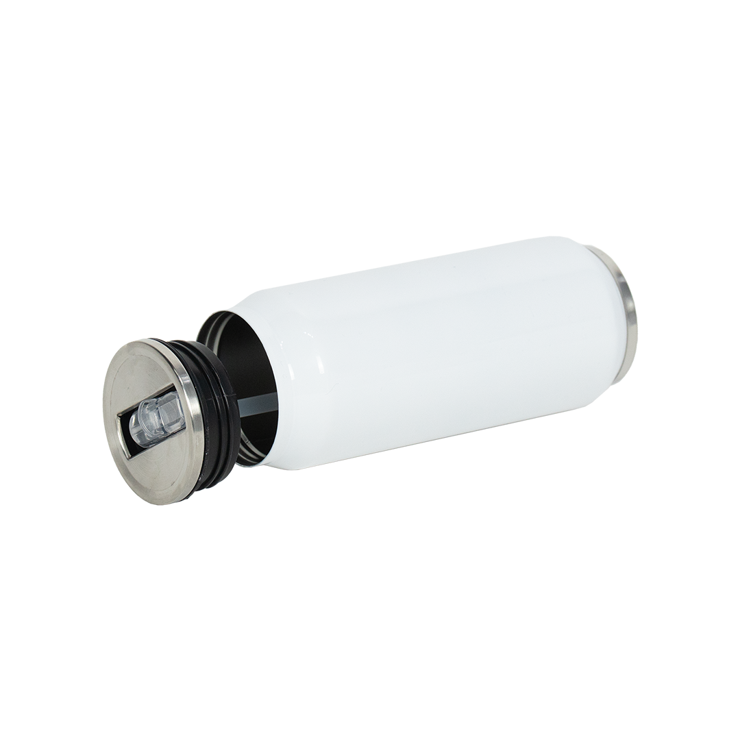 Copo Térmico Aço Inox Estilo Lata Branco 500ml