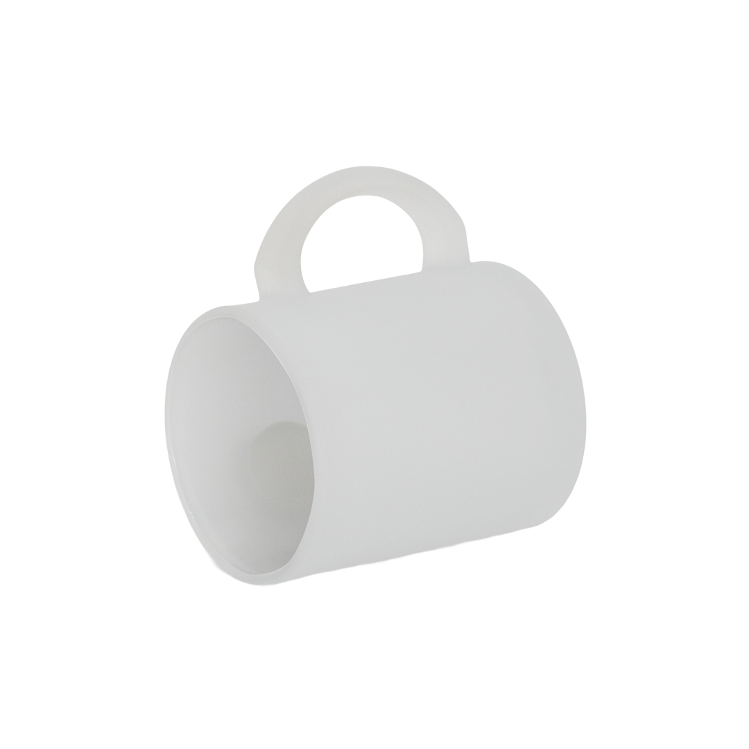 Caneca Vidro Jateado 325ml
