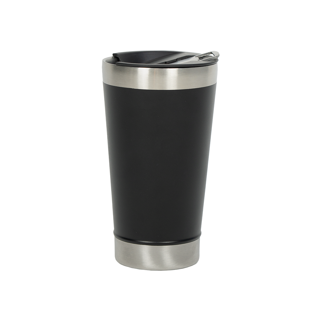 Copo Térmico Tampa com Abridor Preto 473ml