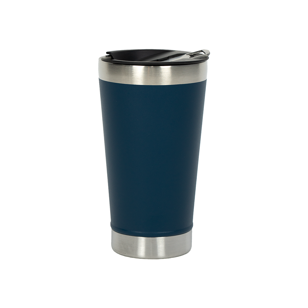Copo Térmico Tampa com Abridor Azul Escuro 473ml