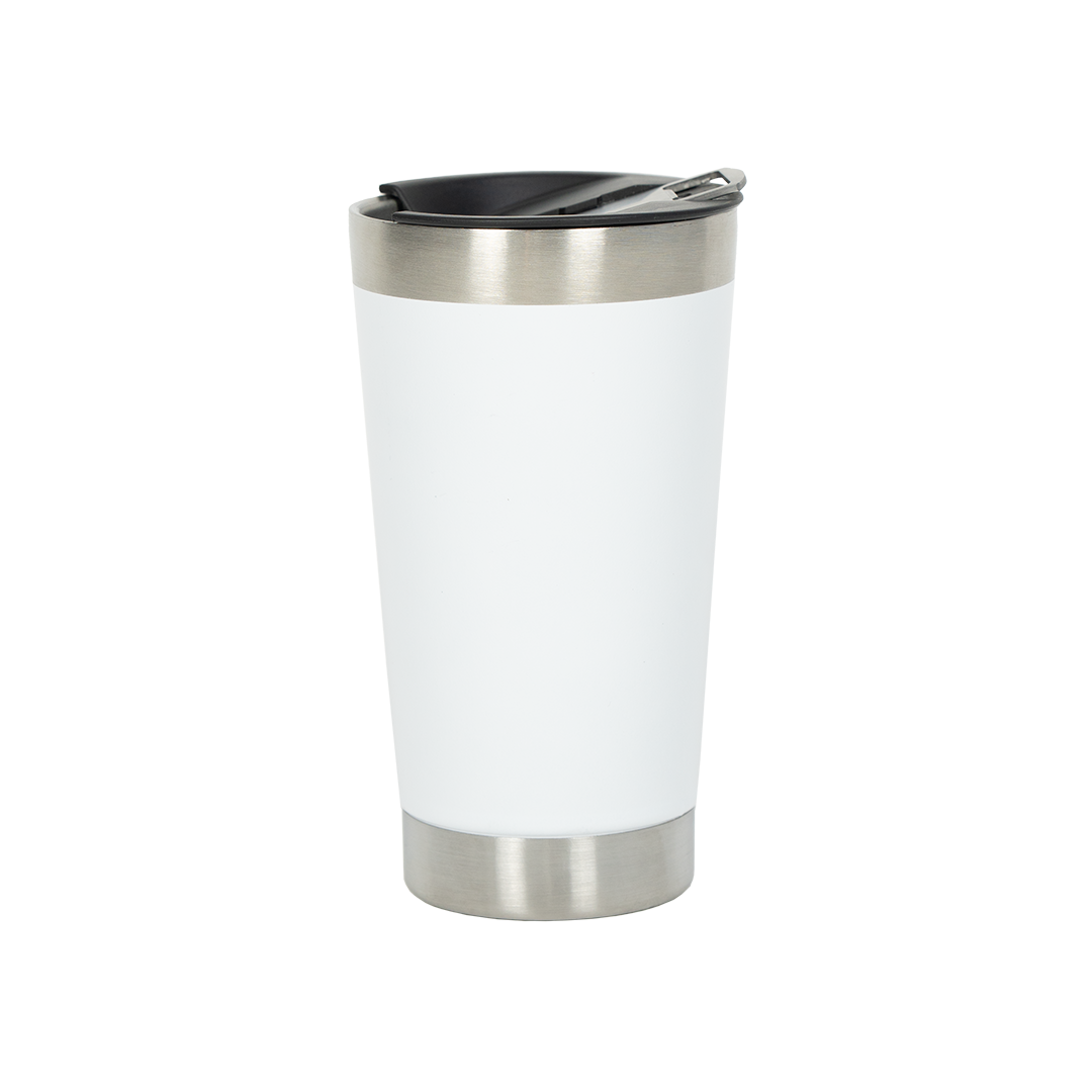 Copo Térmico Tampa com Abridor Branco 473ml