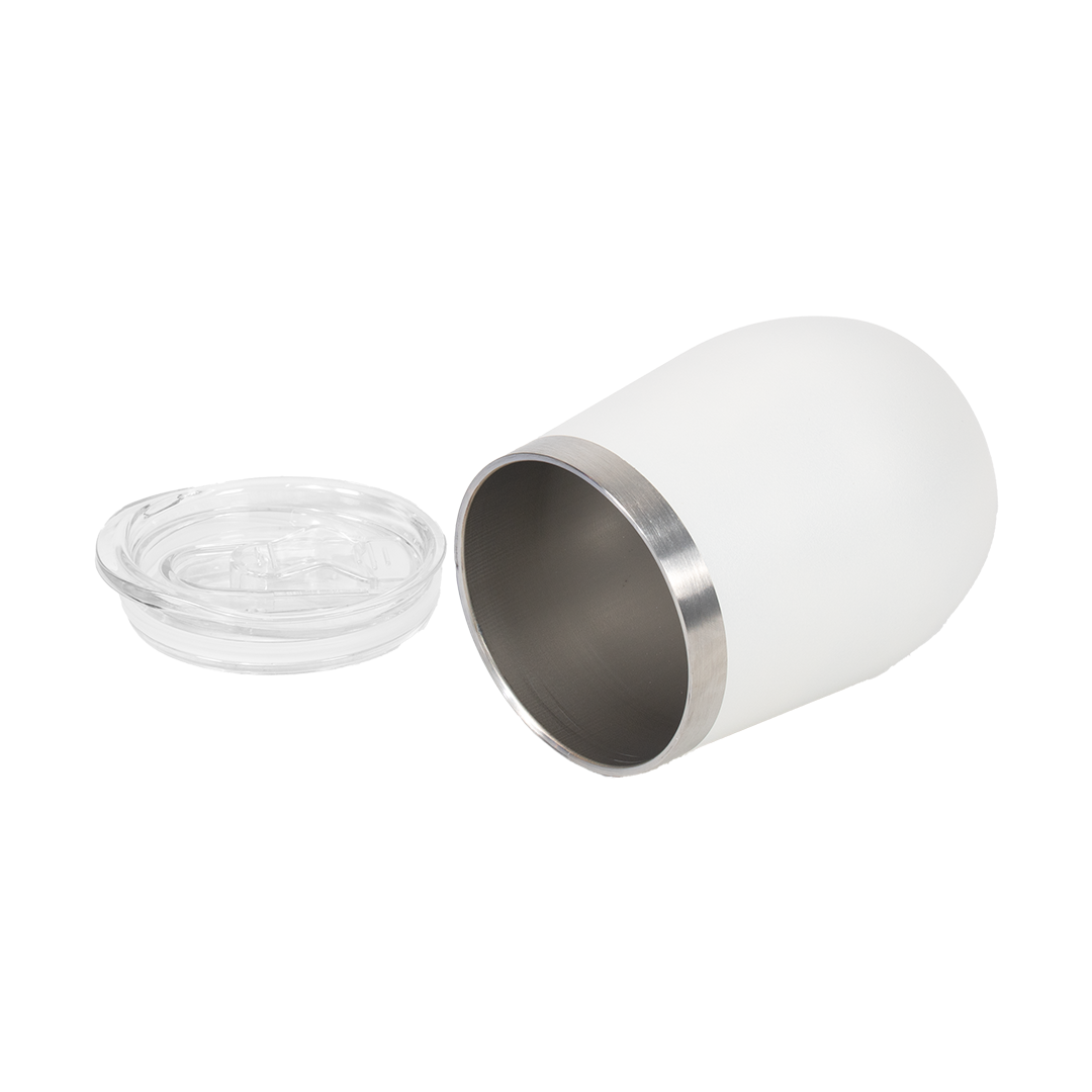 Copo Térmico Tampa Acrílico Branco 350ml