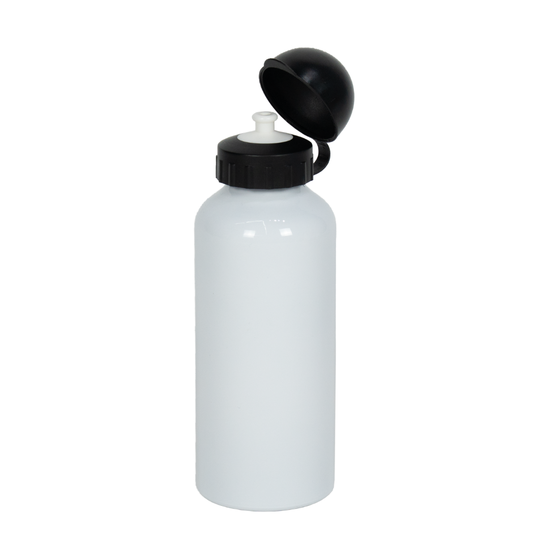 Garrafa de Alumínio Tampa Bola Branca 600ml