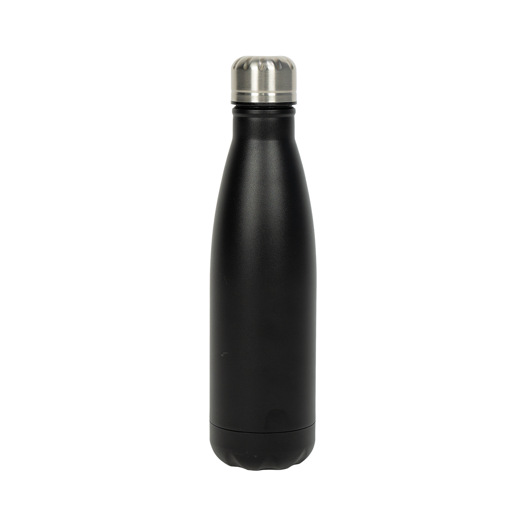 Garrafa Térmica de Aço Inox Estilo Cola Preto Fosco  500ml – caixa com 10 unidades