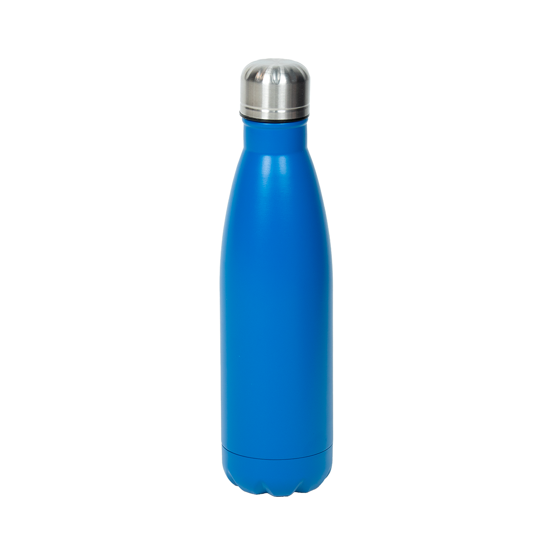 Garrafa Térmica de Aço Inox Estilo Cola Azul Fosco  500ml