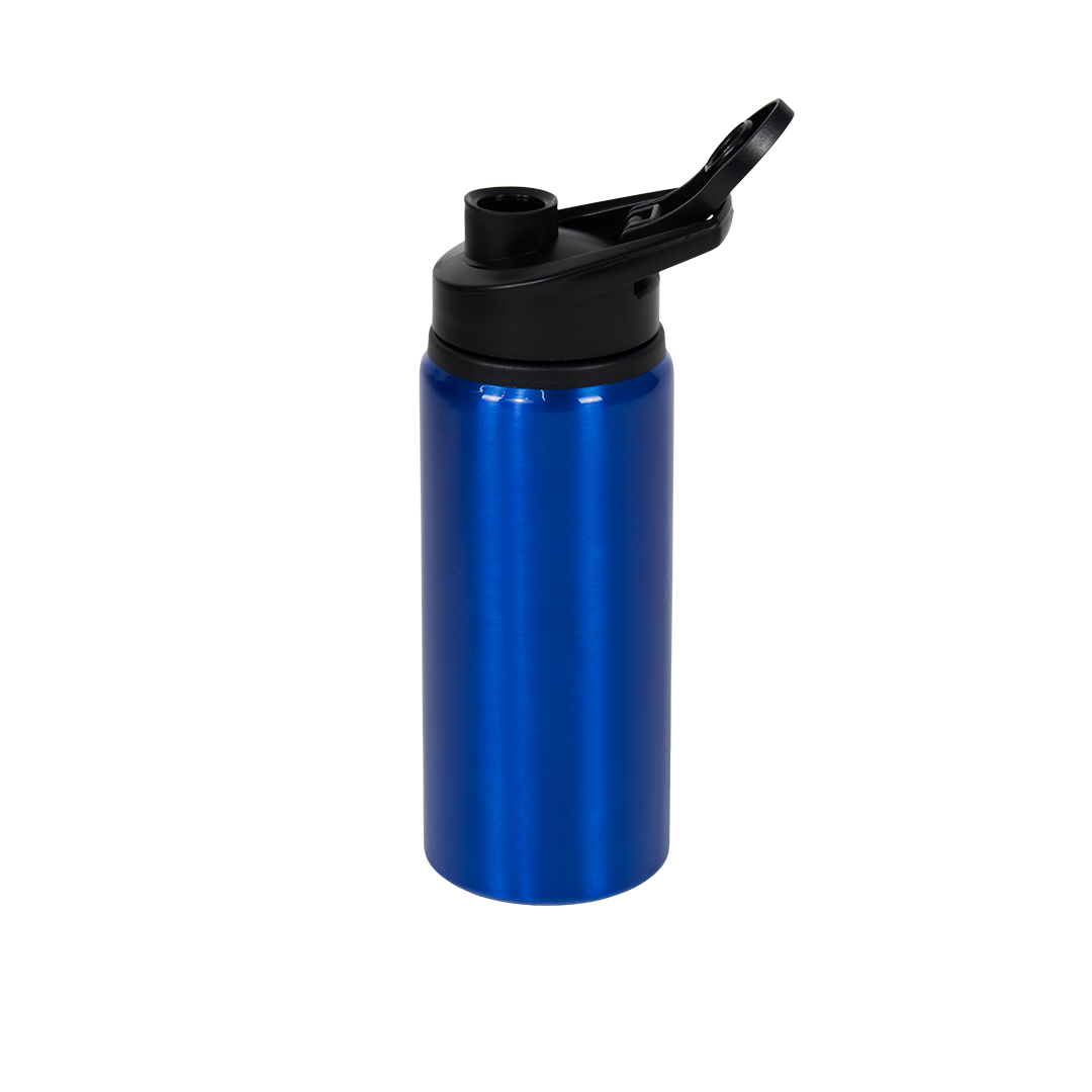Garrafa de Alumínio Tampa Flip Azul 600ml