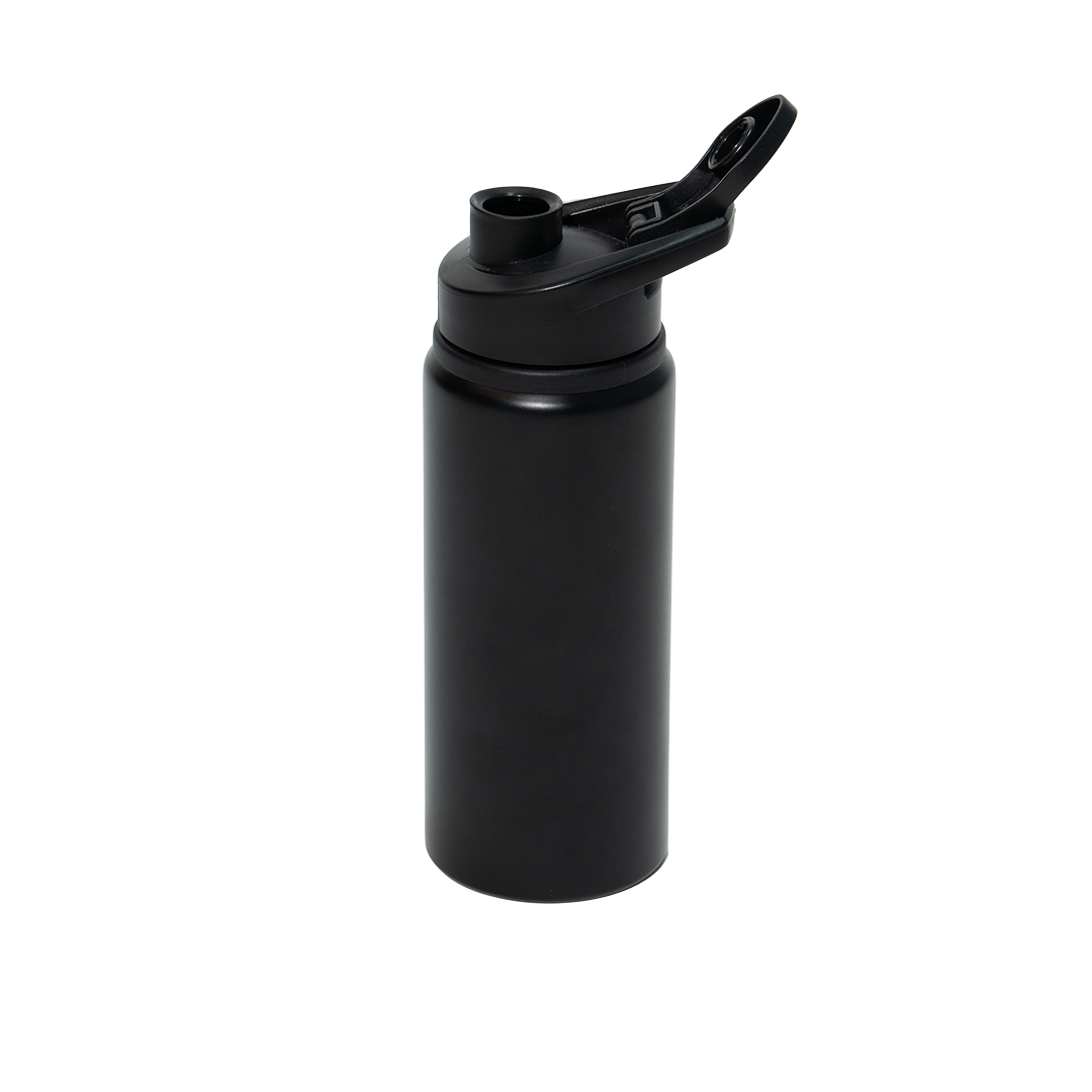 Garrafa de Alumínio Tampa Flip Preto 600ml