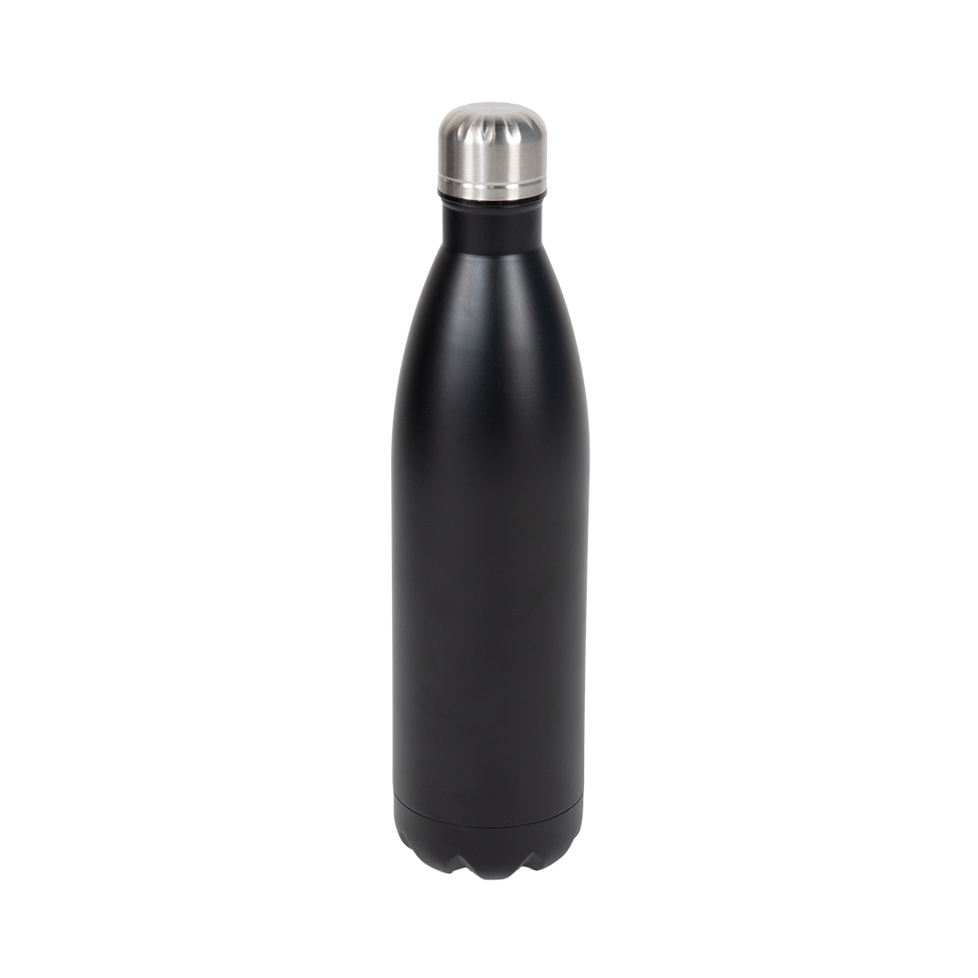 Garrafa Térmica de Aço Inox Estilo Cola Preto Fosco 750ml - caixa com 10 unidades