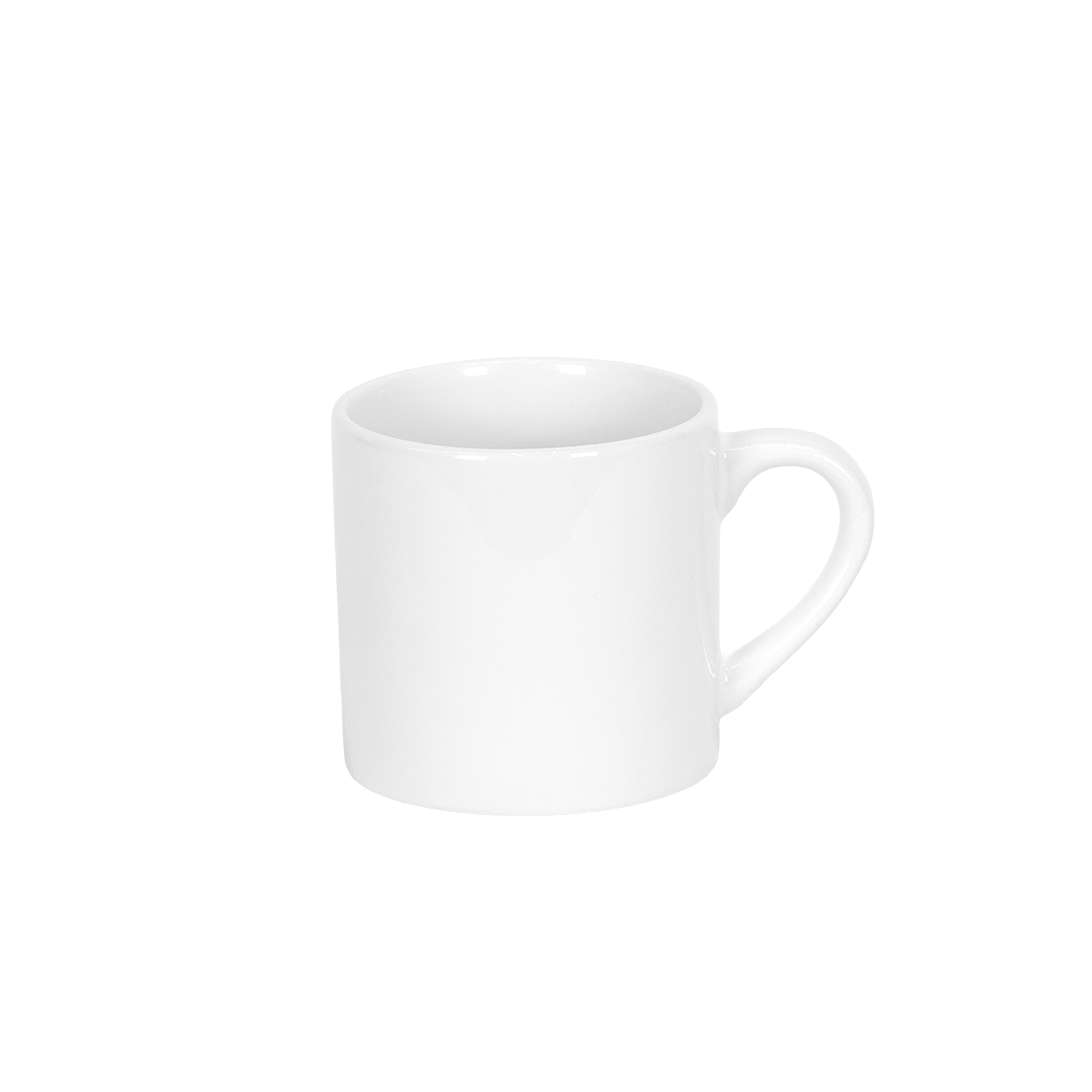 pequena caneca branca de cerâmica